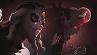 Gyokko and Hantengu as seen in Demon Slayer season 3 (Image via Ufotable)